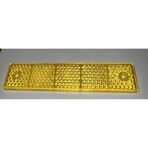 Plastic Yellow Reflector Rectangle - 7" x 1.75" - 5585 5785 08 - Made In Germany
